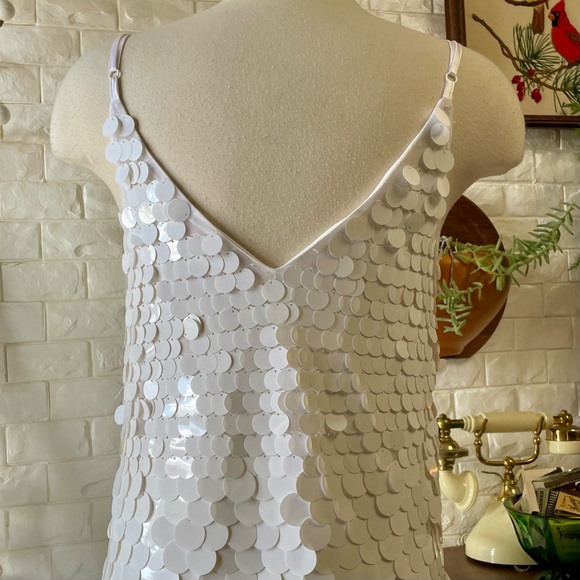 Audrey Parks x Francescas Ellen Piette Mini Dress White Sequin - Picture 12 of 16
